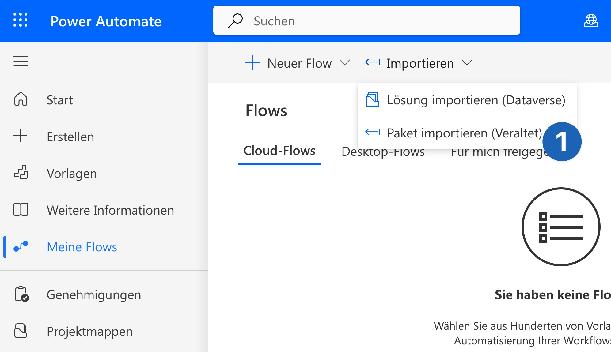 Workflow-Paket importieren